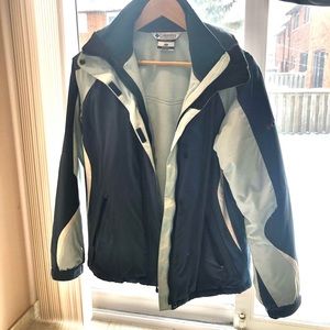 Columbia Omni-Tech Interchange Women’s Jacket Size M Mint Green And Teal